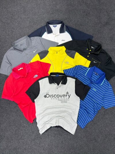 Branded Polo T-Shirts Bundle | Grade AB | Size XS–XL | Mixed Brands | Premium Wholesale